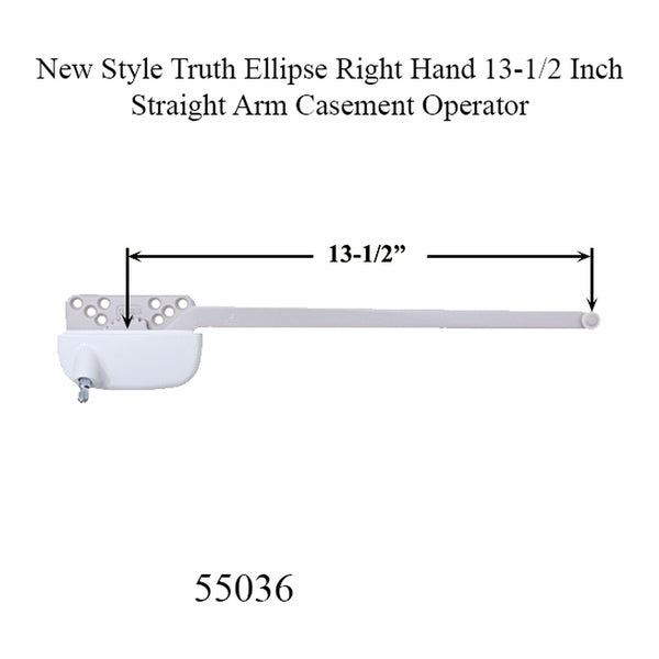 13-1/2 Inch Straight Arm Casement Operator - Choose Color, New Style Truth Ellipse Right Hand - 13-1/2 Inch Straight Arm Casement Operator - Choose Color, New Style Truth Ellipse Right Hand