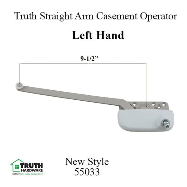 9-1/2 inch, Truth New Style Ellipse Single Arm Operator, Left Hand - Choose Color - 9-1/2 inch, Truth New Style Ellipse Single Arm Operator, Left Hand - Choose Color