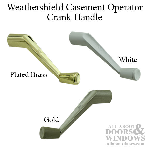 Weathershield Casement Operator Crank Handle, Long Length, 11/32