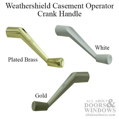 Weathershield Casement Operator Crank Handle, Long Length, 11/32