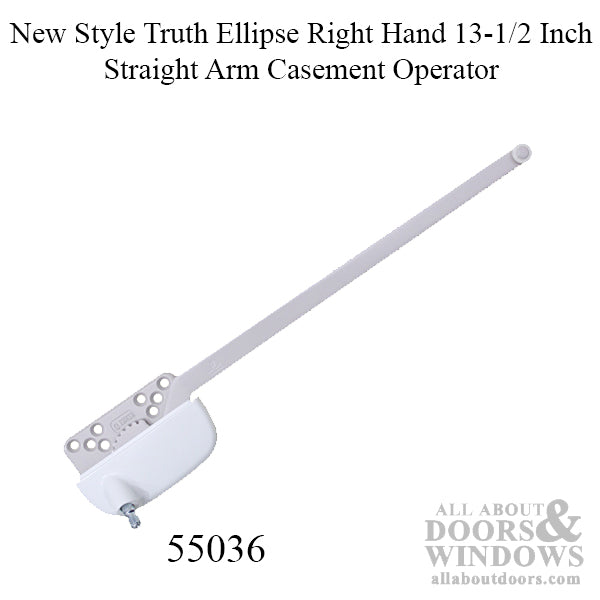 13-1/2 Inch Straight Arm Casement Operator - Choose Color, New Style Truth Ellipse Right Hand - 13-1/2 Inch Straight Arm Casement Operator - Choose Color, New Style Truth Ellipse Right Hand