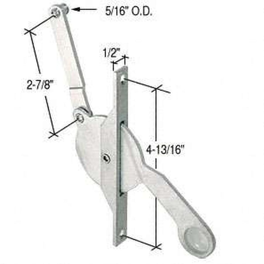 Jalousie/ Louver Window Operator, Lever, Universal, 4-13/16 inch - Jalousie/ Louver Window Operator, Lever, Universal, 4-13/16 inch