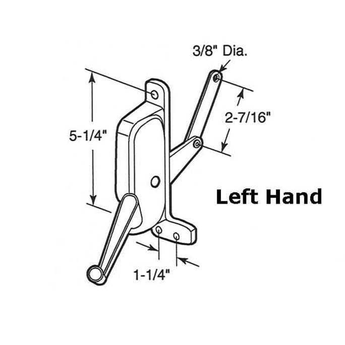 Operator, Type 2 Awning Window, Alumnium  ABC  LH - Operator, Type 2 Awning Window, Alumnium  ABC  LH
