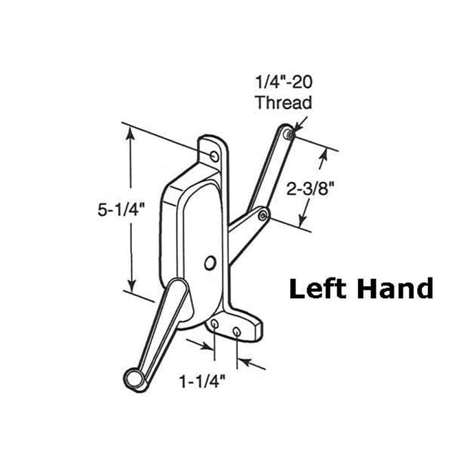 Operator, Type 2 Awning Window, Tucker  LH Aluminum - Operator, Type 2 Awning Window, Tucker  LH Aluminum