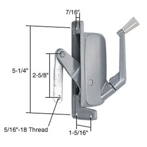 Operator, Type 1 Awning Window,  Pan American  RH   - Aluminum - Operator, Type 1 Awning Window,  Pan American  RH   - Aluminum