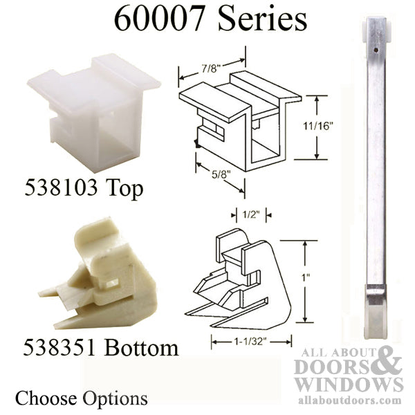 1/2 Inch Channel Balance (5/8 wide x 9/16 deep) With Shoes, Non-Tilt - 1/2 Inch Channel Balance (5/8 wide x 9/16 deep) With Shoes, Non-Tilt