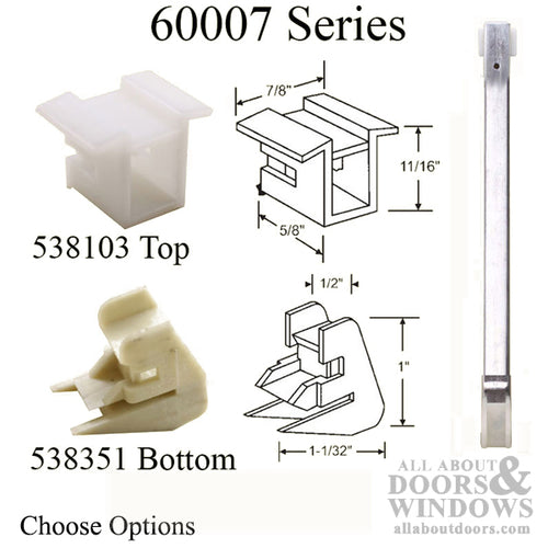 1/2 Inch Channel Balance (5/8 wide x 9/16 deep) With Shoes, Non-Tilt - 1/2 Inch Channel Balance (5/8 wide x 9/16 deep) With Shoes, Non-Tilt