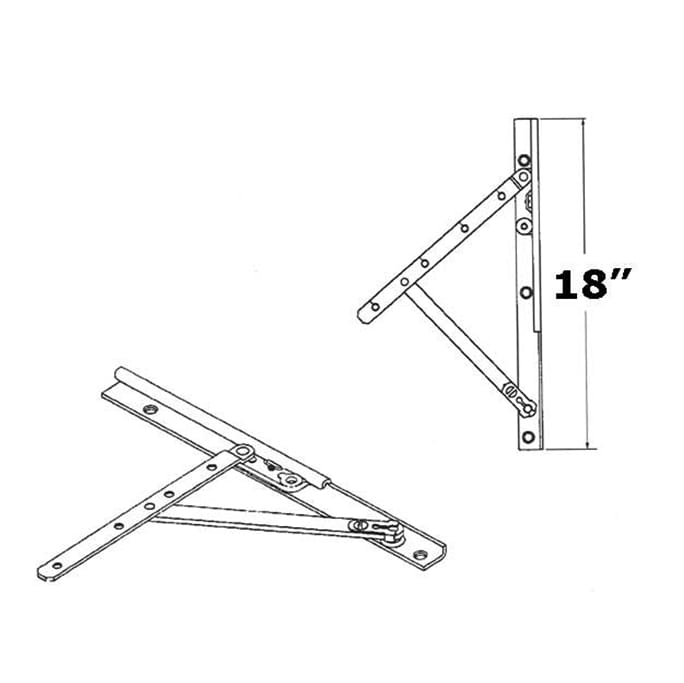Awning Hinge  Large 18 inch Truth 13 Series - Awning Hinge  Large 18 inch Truth 13 Series