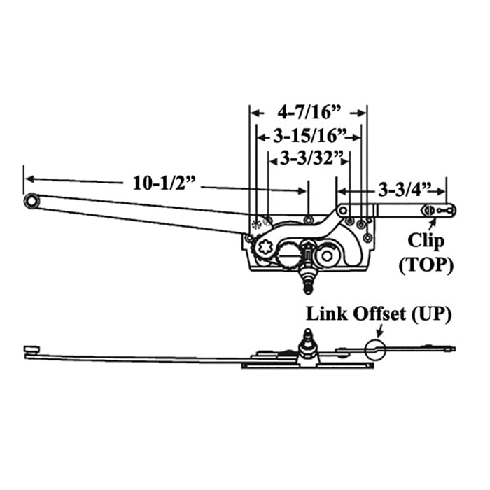 Truth Dual Arm Entrygard Casement Operator Left Hand Short Link Window Operator - Truth Dual Arm Entrygard Casement Operator Left Hand Short Link Window Operator