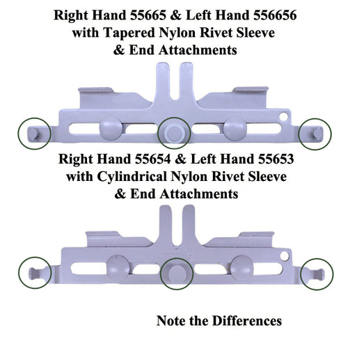 RH Multi-Point Sash Lock with Bracket & Tapered Nylon Rivet Sleeve for Tie Bar Applications - White - RH Multi-Point Sash Lock with Bracket & Tapered Nylon Rivet Sleeve for Tie Bar Applications - White