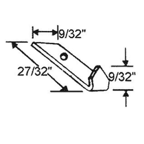 1/2 Inch Tilt Channel Balance 5/8 Inch x 9/16 Inch with #1 Balance Clip - 1/2 Inch Tilt Channel Balance 5/8 Inch x 9/16 Inch with #1 Balance Clip