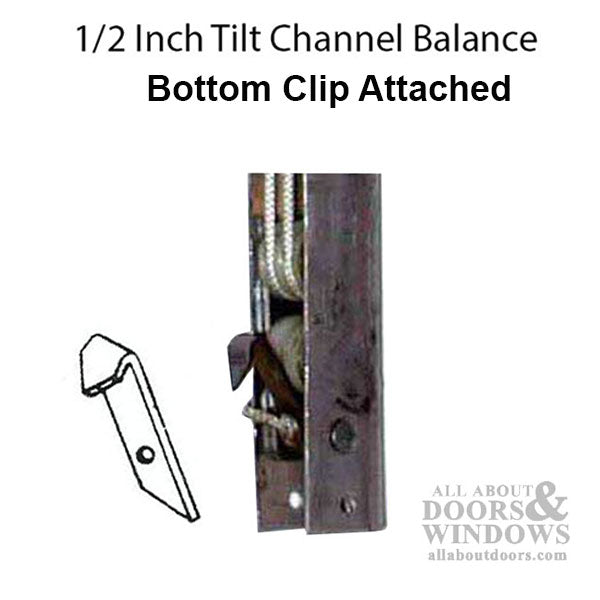 1/2 Inch Tilt Channel Balance 5/8 Inch x 9/16 Inch with #1 Balance Clip - 1/2 Inch Tilt Channel Balance 5/8 Inch x 9/16 Inch with #1 Balance Clip