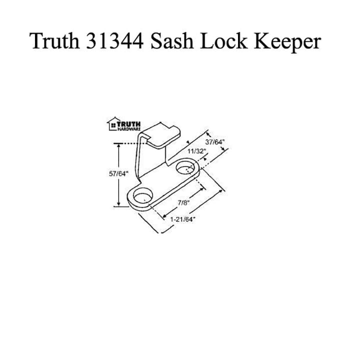 Truth 31344 Keeper, Sash Lock, Casement Window - Truth 31344 Keeper, Sash Lock, Casement Window