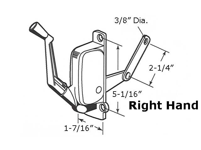 Crown awning operator-Aluminum-Right hand - Crown awning operator-Aluminum-Right hand