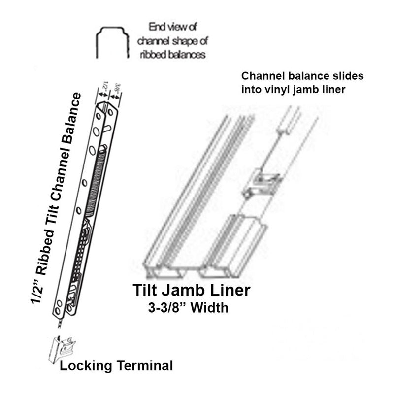End Bracket Attachment #16 – White Locking Terminal with Metal Lock for Channel Balance - End Bracket Attachment #16 – White Locking Terminal with Metal Lock for Channel Balance