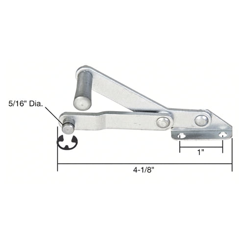 Louver/ Jalousie Window Operator, 2-1/4 inch link, Lever, Alum - Right Hand - Louver/ Jalousie Window Operator, 2-1/4 inch link, Lever, Alum - Right Hand