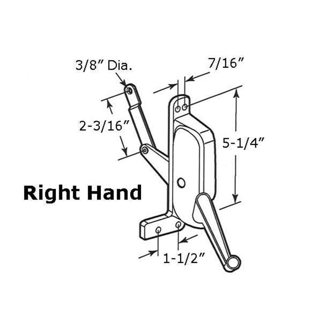Operator, Type 1 Awning Window, Stanley  Right Hand - Operator, Type 1 Awning Window, Stanley  Right Hand