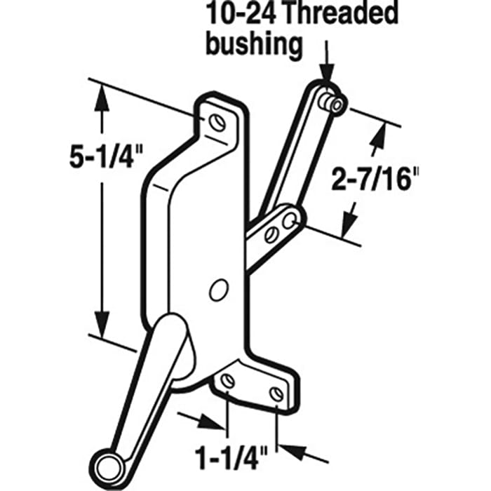 Awning Operator for t.m. Windows - Left - Aluminum - Awning Operator for t.m. Windows - Left - Aluminum