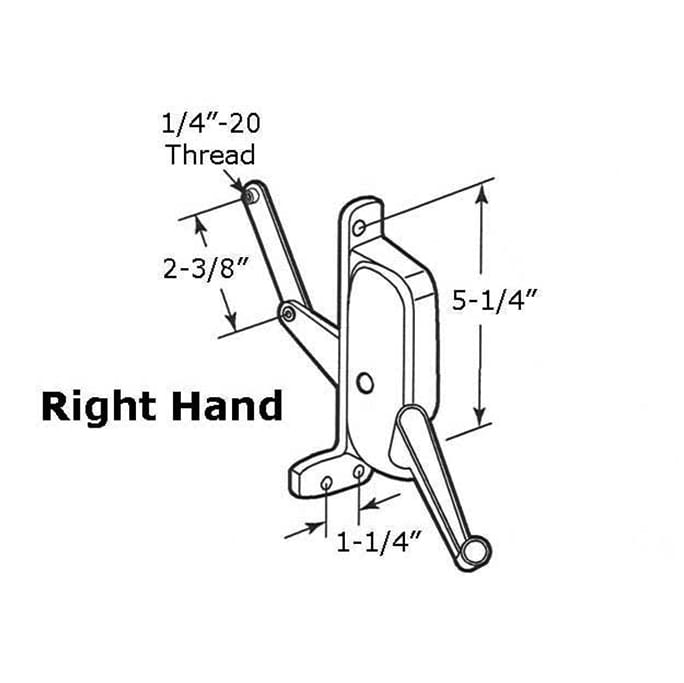Operator, Type 2 Awning Window, Aluminum, Tucker  RH - Operator, Type 2 Awning Window, Aluminum, Tucker  RH