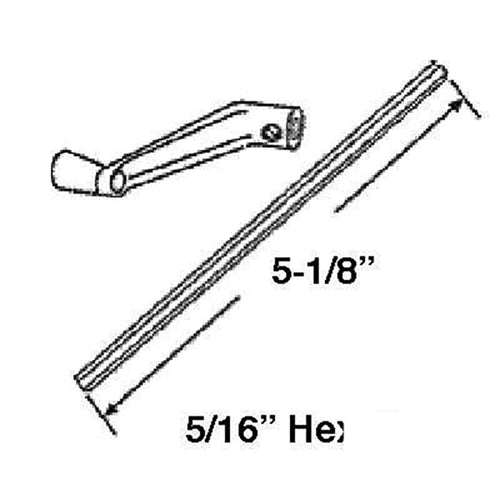 5/16 inch Hex Drive Bar, with Handle - Aluminum - 5/16 inch Hex Drive Bar, with Handle - Aluminum