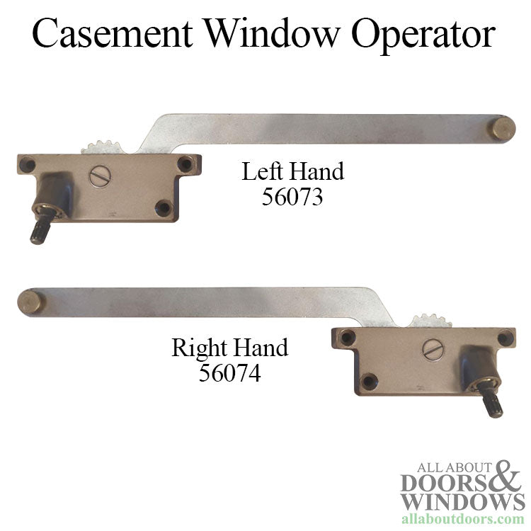 Casement Window Operator, 9 inch Arm, 3 screw hole, Left Hand - Bronze - Casement Window Operator, 9 inch Arm, 3 screw hole, Left Hand - Bronze