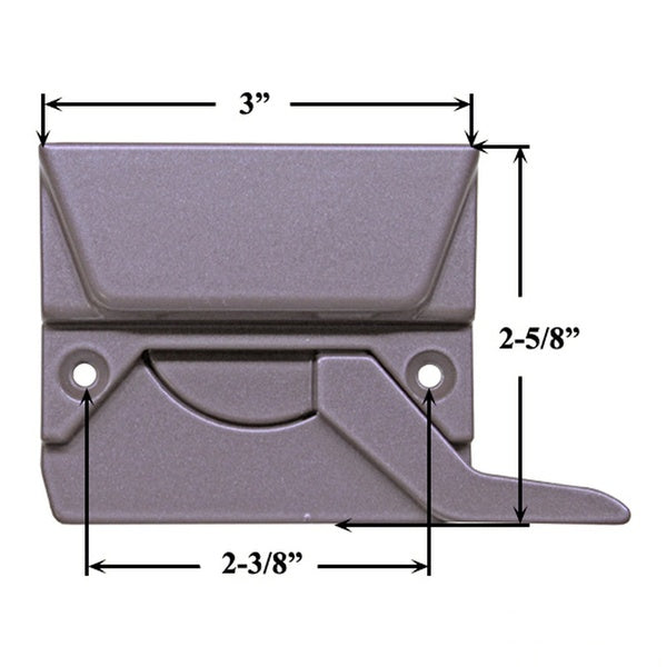 Left Hand Sash Lock with 2-3/8 Inch Screw Holes - Choose Color - Left Hand Sash Lock with 2-3/8 Inch Screw Holes - Choose Color