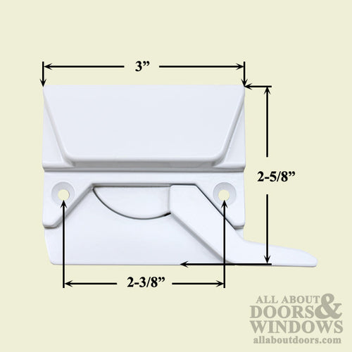 Left Hand Sash Lock, 2-3/8 Inch Screw Holes - Choose Color - Left Hand Sash Lock, 2-3/8 Inch Screw Holes - Choose Color