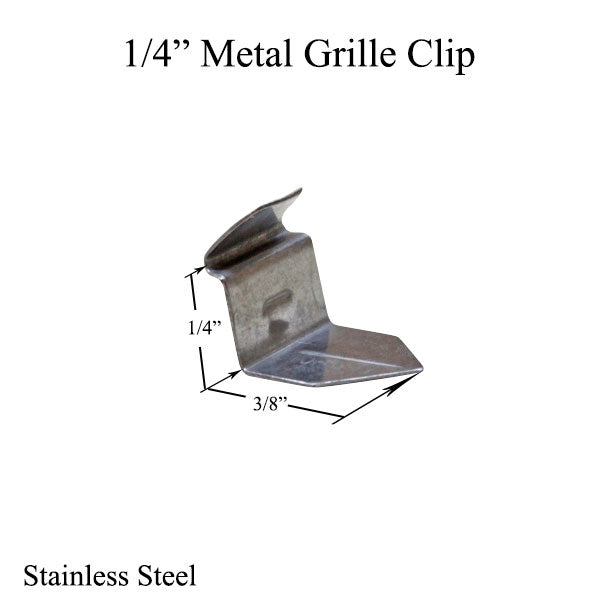 Metal Grille Clip with Tab - Stainless Steel - Metal Grille Clip with Tab - Stainless Steel