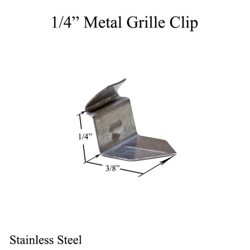 Metal Grille Clip with Tab - Stainless Steel - Metal Grille Clip with Tab - Stainless Steel