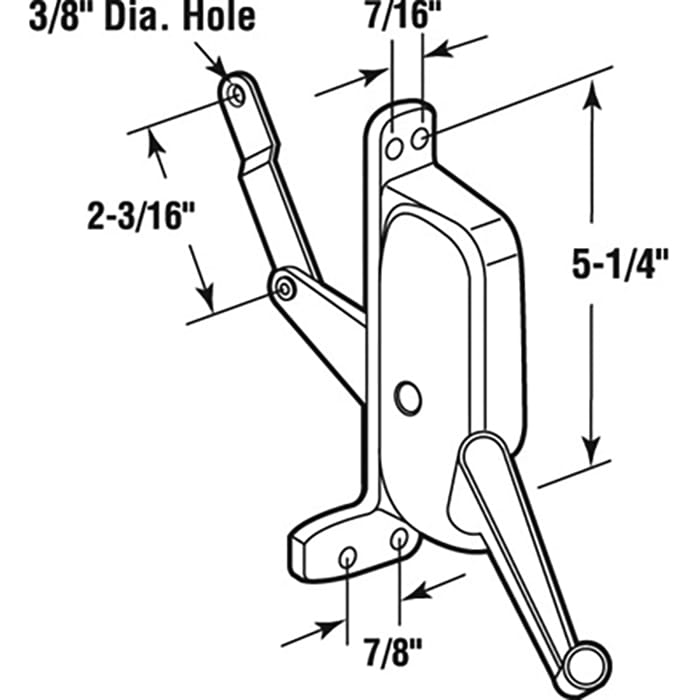 Awning Operator for Ware Windows - Right - Aluminum - Awning Operator for Ware Windows - Right - Aluminum