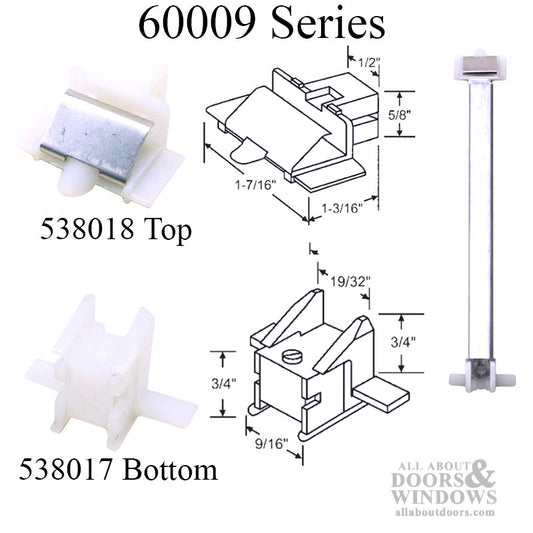 1/2 Inch Channel Balance with Shoes Non-Tilt 5/8 Inch x 9/16 Inch