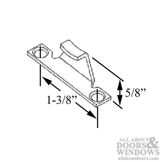 Truth Keeper, 5/8 inch  tall,  1-3/8 screw Holes. Casement/Awnin