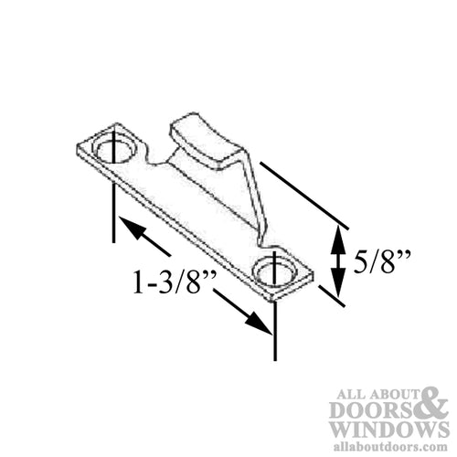 Truth Keeper, 5/8 inch  tall,  1-3/8 screw Holes. Casement/Awnin - Truth Keeper, 5/8 inch  tall,  1-3/8 screw Holes. Casement/Awnin