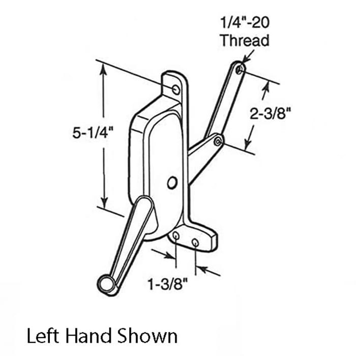 Operator, Type 2 Awning Window, Look-Rusco  RH 5-1/4 inch - Operator, Type 2 Awning Window, Look-Rusco  RH 5-1/4 inch