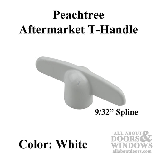 Peachtree Window T- Handle  9/32 Spline - White - Peachtree Window T- Handle  9/32 Spline - White