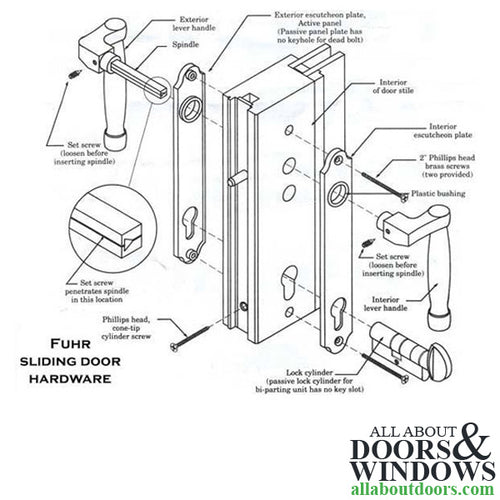 Fuhr Sliding Patio Door Handle Active L Handle 574 392 Screw Hole Pattern Choose Color - Fuhr Sliding Patio Door Handle Active L Handle 574 392 Screw Hole Pattern Choose Color