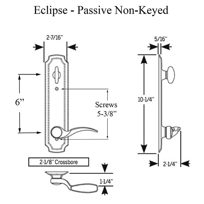 Trilennium  Eclipse Passive  T-Turn Drive, 3020 Series Handleset - Trilennium  Eclipse Passive  T-Turn Drive, 3020 Series Handleset