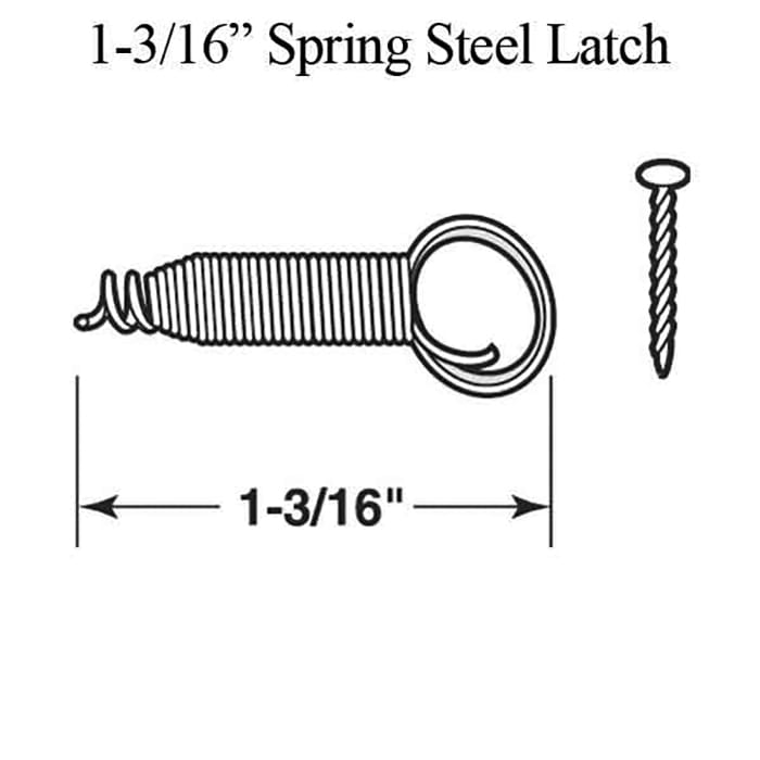 Spring Latch - 1-3/16 In - Stainless - 6pack - Spring Latch - 1-3/16 In - Stainless - 6pack
