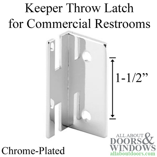 Keeper Throw Latch for Commercial Restrooms