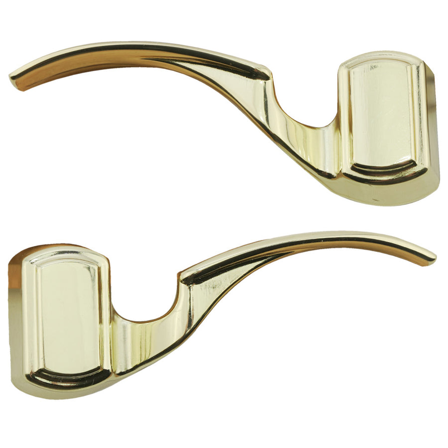 Weathershield Entrance Handle Levers, Left & Right Hand, Polished Brass - Weathershield Entrance Handle Levers, Left & Right Hand, Polished Brass