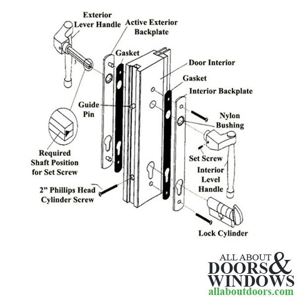 Fuhr Sliding Patio Door Handle Active L Handle 574 392 Screw Hole Pattern Choose Color - Fuhr Sliding Patio Door Handle Active L Handle 574 392 Screw Hole Pattern Choose Color