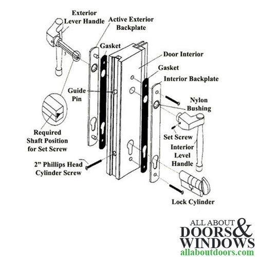 Fuhr Sliding Patio Door Handle Active L Handle 574 392 Screw Hole Pattern Choose Color - Fuhr Sliding Patio Door Handle Active L Handle 574 392 Screw Hole Pattern Choose Color
