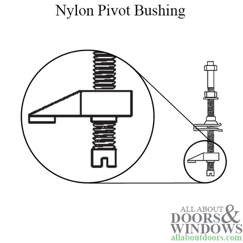 Threaded Pivot Bushing Nylon 5/16 Inch - Threaded Pivot Bushing Nylon 5/16 Inch