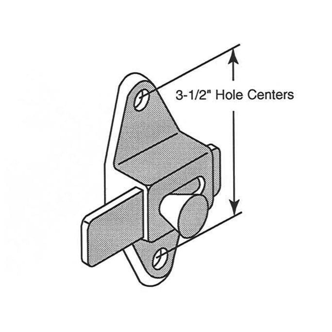 Chrome - 3-1/2 Inch Slide Latch - Chrome - 3-1/2 Inch Slide Latch
