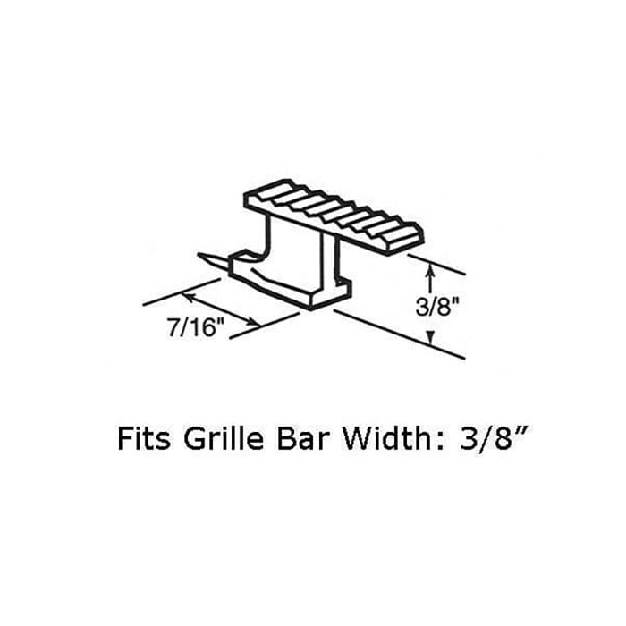 Grille Clip,  Sliding   - Clear, Needle Point - 10 pack - Grille Clip,  Sliding   - Clear, Needle Point - 10 pack
