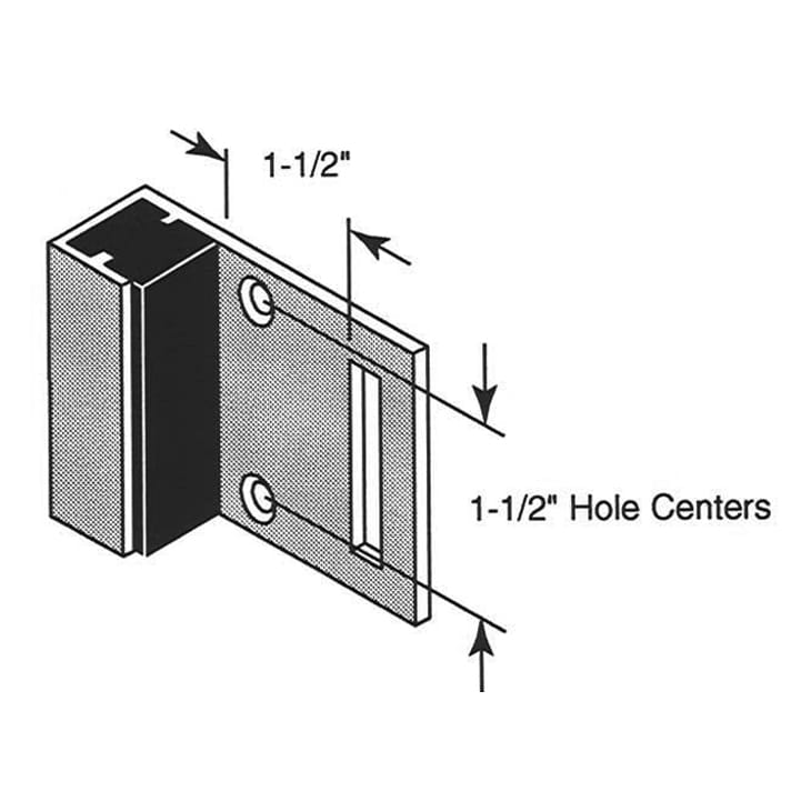 Inswing Door Flat Strike Plate with Slide Latch - Inswing Door Flat Strike Plate with Slide Latch