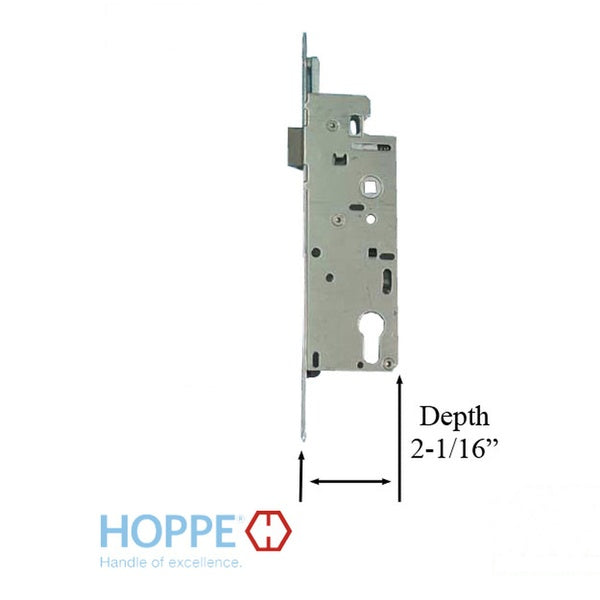 Hoppe Mortise Lock Manual Single Point Lock Body - 35mm Backset, 16mm Faceplate - Hoppe Mortise Lock Manual Single Point Lock Body - 35mm Backset, 16mm Faceplate