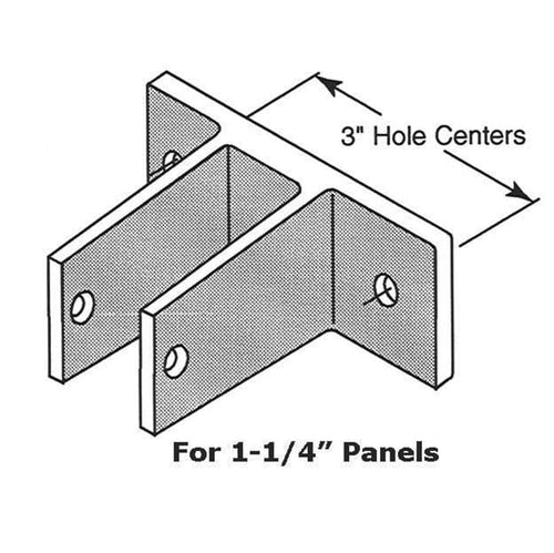 Two Ear Wall Bracket, For Panels 1-1/4 Inch - Two Ear Wall Bracket, For Panels 1-1/4 Inch