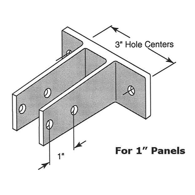 Urinal Screen Wall Bracket for 1 Inch Panels - Urinal Screen Wall Bracket for 1 Inch Panels
