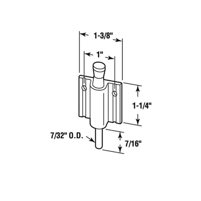 Patio Door Push or Pull Security Lock White Finish - Patio Door Push or Pull Security Lock White Finish
